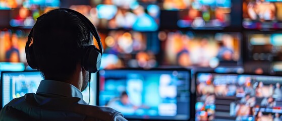 Broadcasting delivers news, entertainment, and information to the public through television, radio, and digital platforms