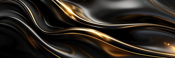 a gold and black background with curvatures, in the style of silhouette lighting, bold lines, light white and dark black, soft-edged, luminous shadowing,