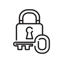 padlock key icon design vector template