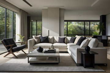 Interior decoration of a modern living room