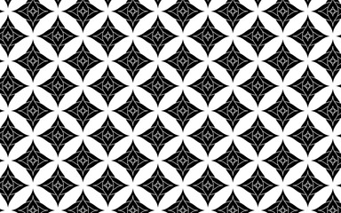 Abstract retro circles leaves geometric decorative vector black color seamless pattern jpg