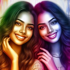 Obraz premium two girls