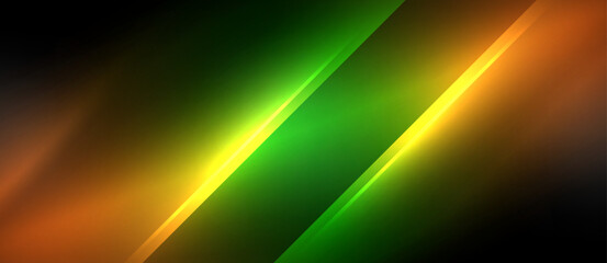 Neon dynamic diagonal light rays background. Techno digital geometric concept design for wallpaper, banner, presentation, background