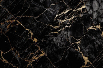 Black Marble Background with Golden Viens. Marbled Texture. Fluid Black Gold Marbled Backdrop. Luxury Modern Background for Greeting Card, Banner, Invitation