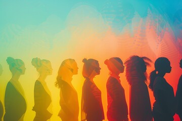 silhouettes of people