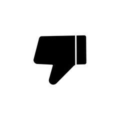 Thumbs down dislike, hate or thumbs down dislike for social networks, art icon for apps and websites. Bad choice sign. Voting. Disapproval isolated vector icon