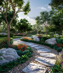 Garden landscape design renderings