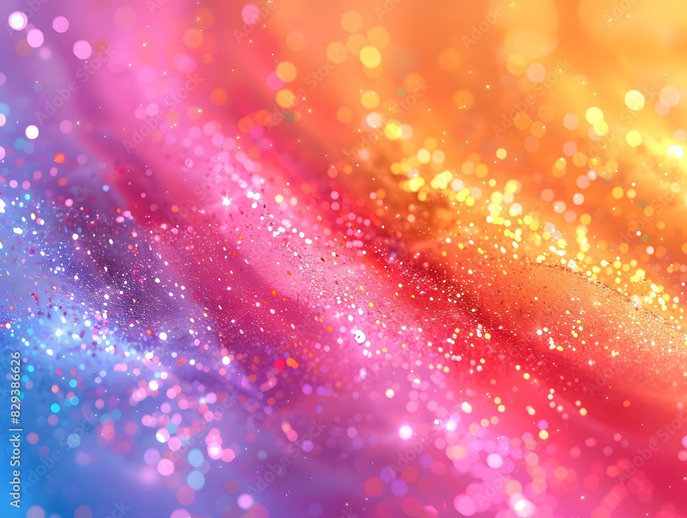 Fototapete Bright gradient background with colorful grains. It represents a mix of energy, movement, fun and liveliness with the grain of old computer graphics or noisy TV. It has a retro or futuristic feel.