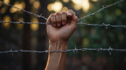 Barbed Divisions: Desperation and Hope at the Edge of Territorial Boundaries - will power and courage, Perfect for Stories of Conflict and Refugees