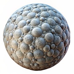3D Render of a Styrofoam Ball, on isolated white background, Generative AI