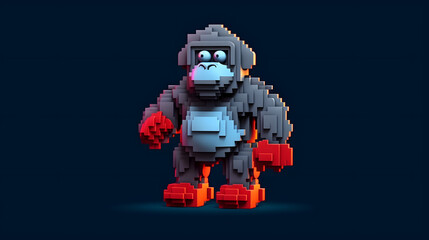 Robot Gorilla 3d cartoon