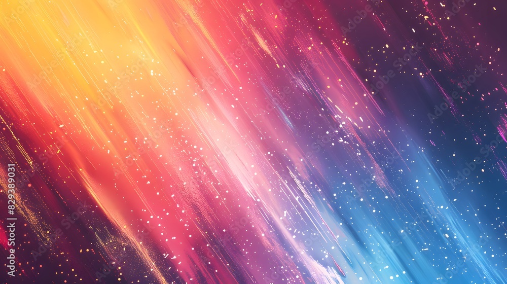 Poster bright gradient background with colorful grains. it represents a mix of energy, movement, fun and li