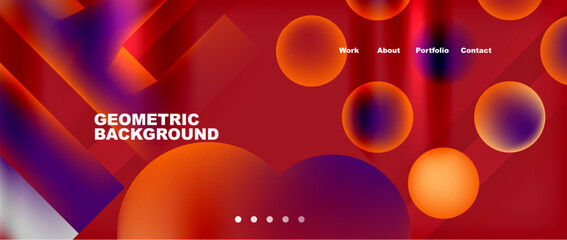 Colorful geometric background with circles. Vector Illustration For Wallpaper, Banner, Background, Card, Book Illustration, landing page