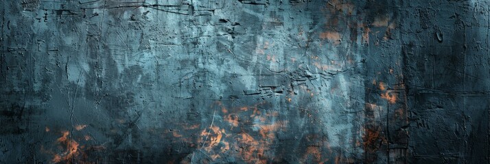 Obraz premium A grunge abstract background with distressed textures and gritty urban vibes. Moody colors and detailed composition set a captivating aesthetic in this 3:1 ratio image.