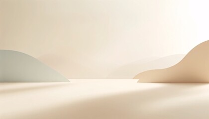 A minimalistic, light beige background with soft, diffused shadows falling across it