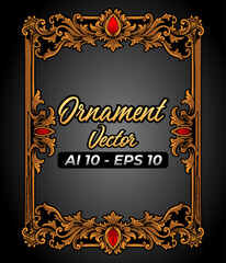 Ornament border vintage Vector