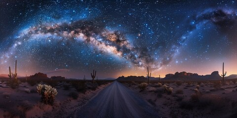 Starry Desert Path, generative ai