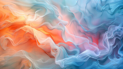 Obraz premium Sculpt a breathtaking abstract canvas characterized by its delicate and graceful color transitions