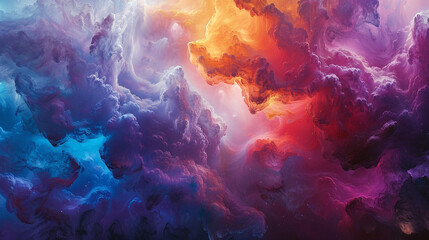 Sculpt an awe-inspiring canvas adorned with a dreamy fusion of soothing and vibrant hues