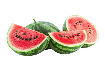 Watermelon on white background, png.