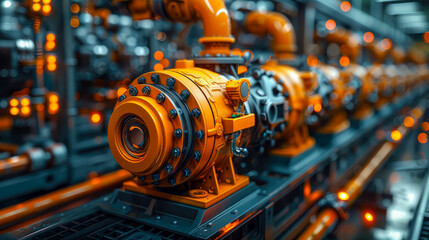 Fototapeta premium Production line of the oil and gas industry. Oil and gas industry