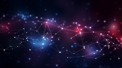 The futuristic background features an abstract blue network, illustrating the concept of technology and science in modern tech connections. network, background, technology, futuristic, connection,