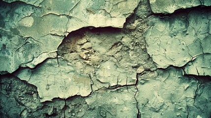 Obraz premium A close-up of peeling paint on a wooden wall