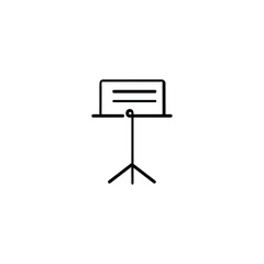 Conductor Music Stand Line Style Icon Design