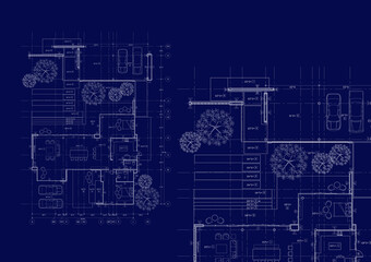 Floor plan designed building on the drawing.
