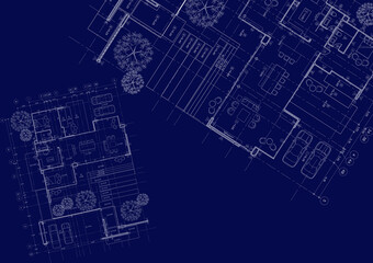 Floor plan designed building on the drawing.