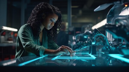 Engineer women at the Forefront of Technological Breakthroughs by Ai generate.