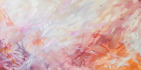 SoftTextured Abstract Painting with Strokes of Pastel Colors