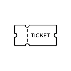 Ticket Line Style Icon Design
