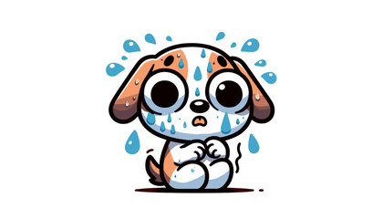 Concept of an image of a cute and expressive dog. Vector illustration.