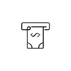 Withdraw Money Line Style Icon Design