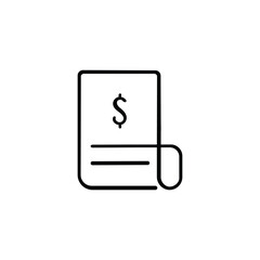 Bill Line Style Icon Design
