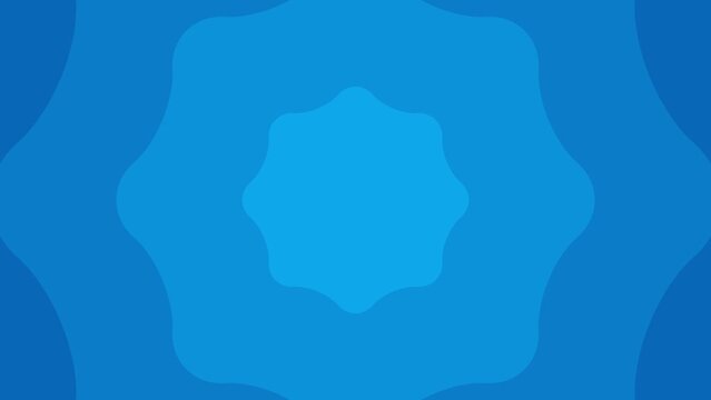 波型オブジェクトが次々に拡大するアブストラクト背景のループ動画（青）