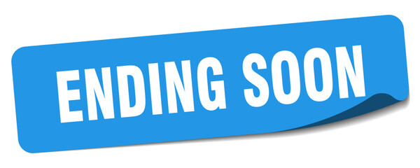 ending soon sticker. ending soon label
