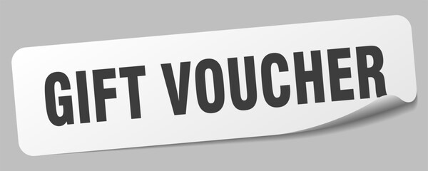 gift voucher sticker. gift voucher label