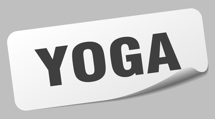 yoga sticker. yoga label