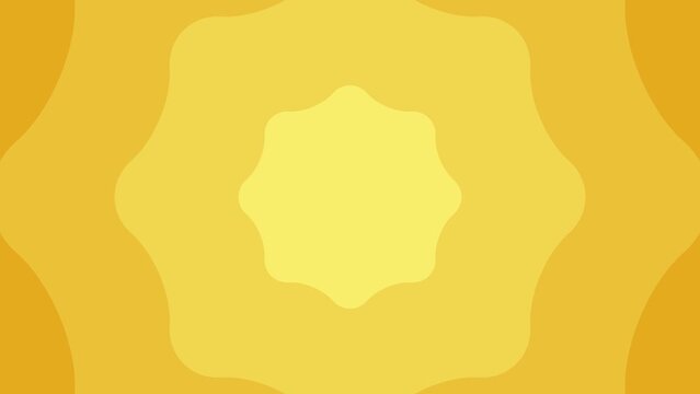Loop video of Abstract background with expanding wave objects (yellow)