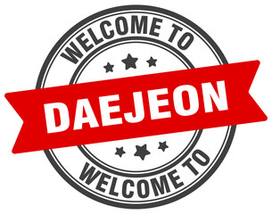 Fototapeta premium Welcome to Daejeon stamp. Daejeon round sign