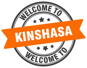 Obraz premium Welcome to Kinshasa stamp. Kinshasa round sign