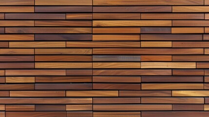  A close-up of a wooden wall with metal strips in its center