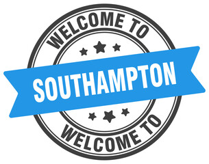 Welcome to Southampton stamp. Southampton round sign