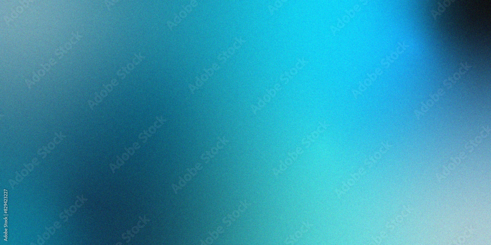 Poster abstract beige orange and teal gradient dark background grainy noise texture. turquoise blurred shin