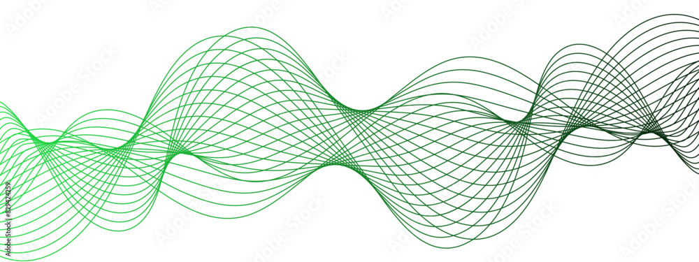 Poster Abstract colorful wave and curve lines background. Curved wavy lines tech futuristic motion background. Geometric design used for parallel lines pattern and presentations.