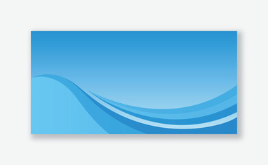 Blue and white wave pattern banner abstract background