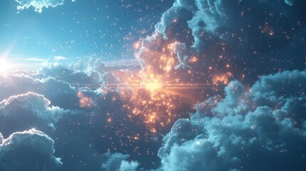 Fototapeta premium Utilizing big data and advanced technology meteorologists are constructing highly accurate weather forecasting models.