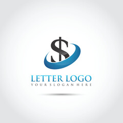 Letter Logo Template. Dollar Icon Concept. Vector Illustrator